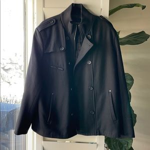 Black Guess Pea Coat